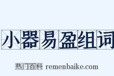 小器易盈组词是什么意思的图片